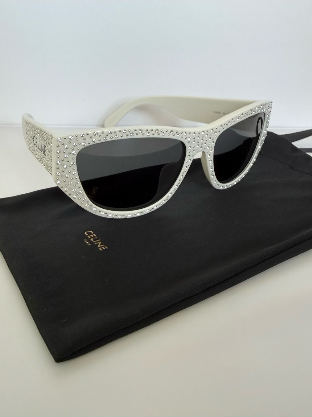 NEW!!! Celine women white sunglasses CL4278US 25A Authentic - Picture 2 of 6